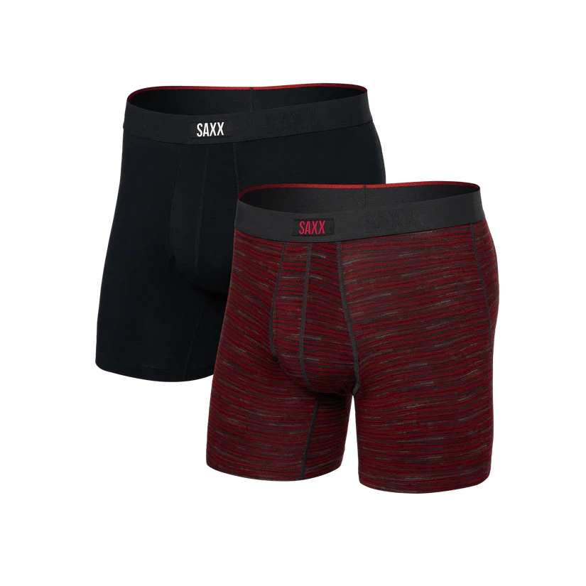 VIBE XTRA BOXER BRIEF 2 PACK | SPACEDIE STRIPE - BLACK-Intimates-SAXX-MEDIUM-SPACEDYE STRIPE-BLK-Coriander