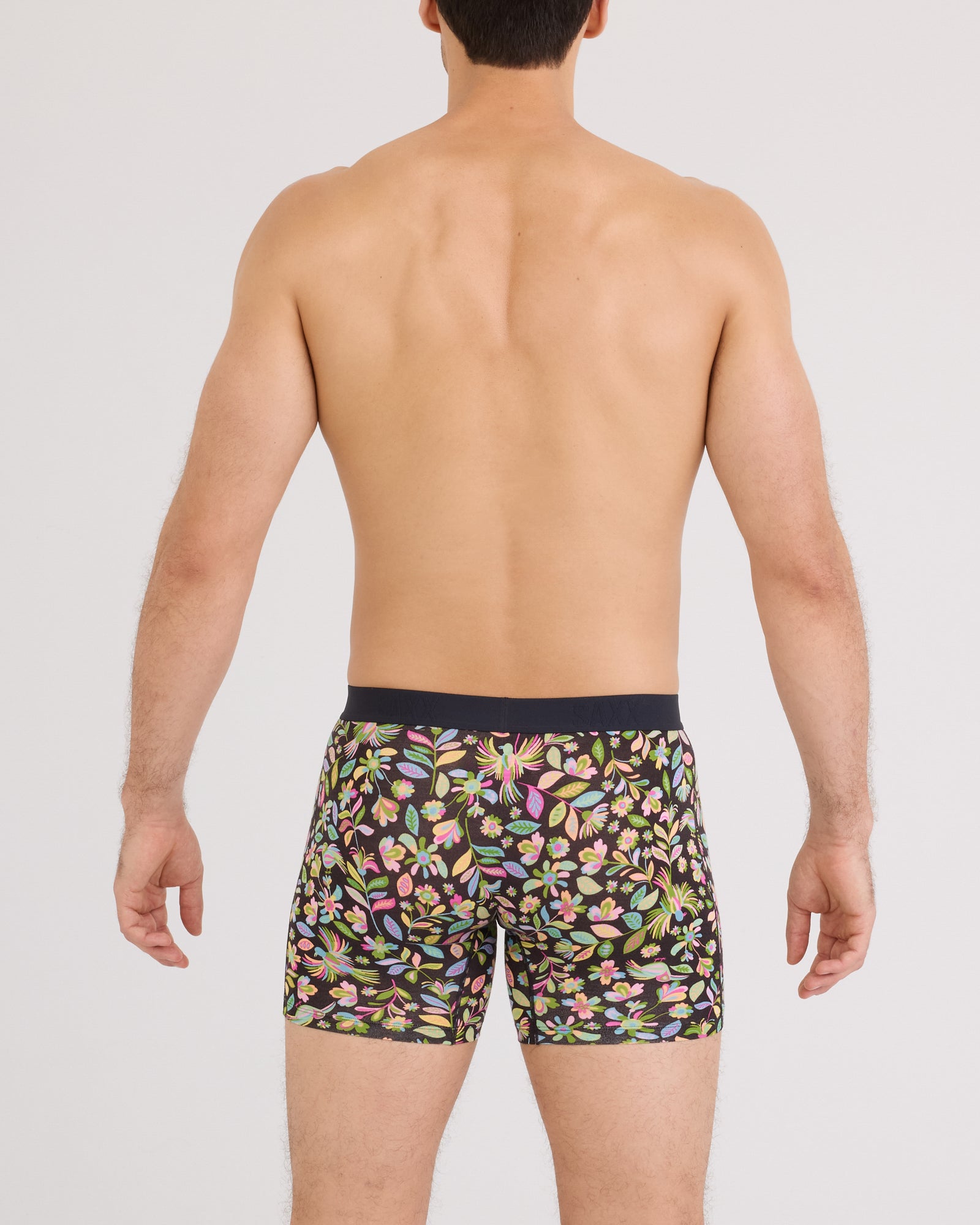 VIBE XTRA BOXER BRIEF | AMATE GARDEN: BLACK-Uncategorised-SAXX-Coriander