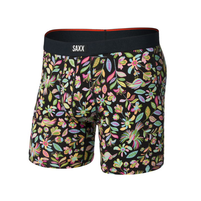 VIBE XTRA BOXER BRIEF | AMATE GARDEN-BLACK-Uncategorised-SAXX-SMALL-AMATE GARDEN-BLACK-Coriander
