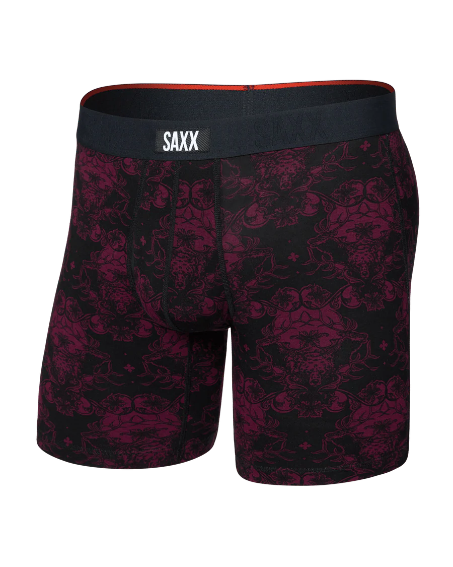 VIBE XTRA BOXER BRIEF | BEAR BROCADE-MAROON-Intimates-SAXX-Coriander