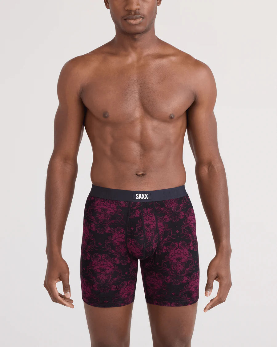 VIBE XTRA BOXER BRIEF | BEAR BROCADE-MAROON-Intimates-SAXX-Coriander