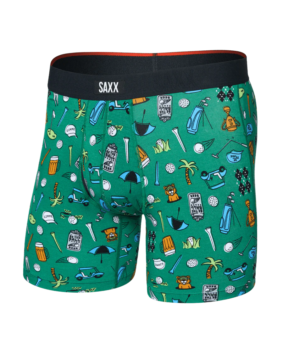VIBE XTRA BOXER BRIEF | FAIRWAY BITS: GREEN-Intimates-SAXX-SIZE-COLOUR-Coriander