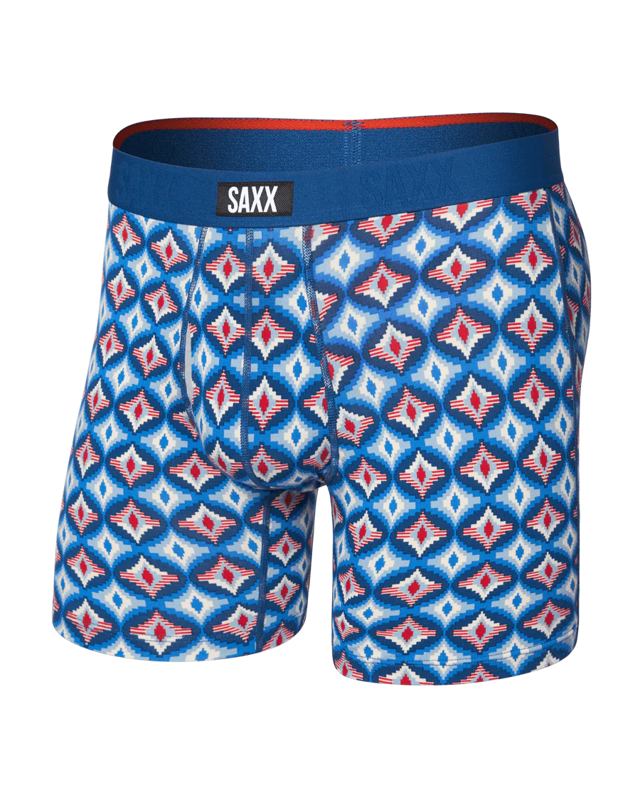 VIBE XTRA BOXER BRIEF | LO-TECH FOULARD-BLUE-Intimates-SAXX-Coriander
