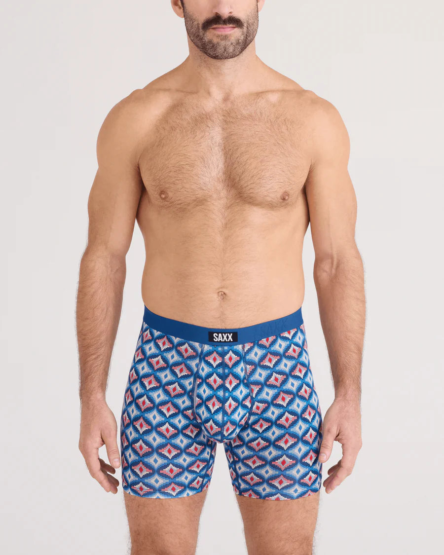 VIBE XTRA BOXER BRIEF | LO-TECH FOULARD-BLUE-Intimates-SAXX-Coriander