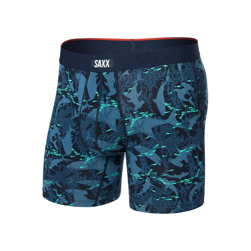 VIBE XTRA BRIEF | SHARKS AND MINNOWS - DARK INK-Intimates-SAXX-SMALL-SHARK&MINNOWS-DK INK-Coriander