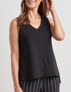 VNECK TANK-Top-HABITAT-XSMALL-Black-Coriander