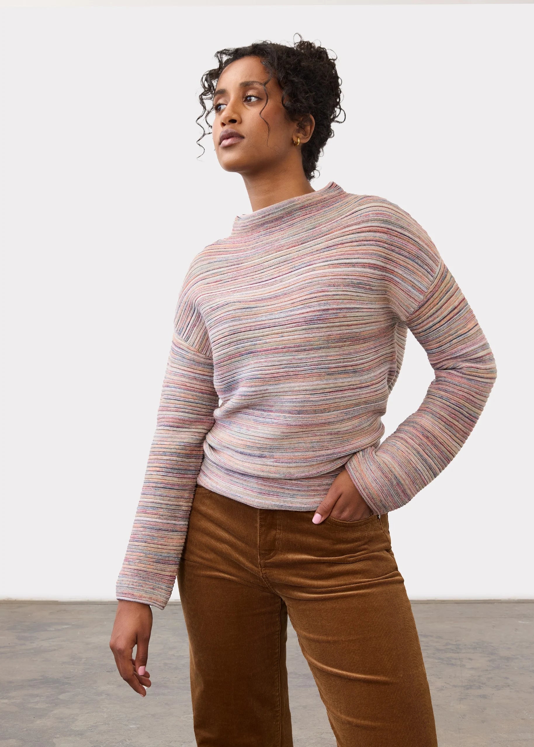 L/S PULLOVER SWEATER | BOAT NECK: SPACEDYE