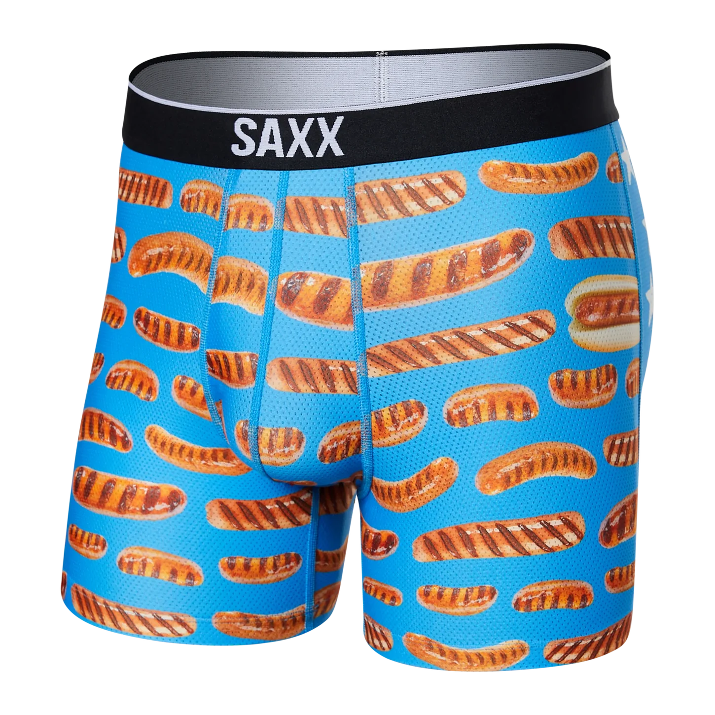 VOLT BOXER BRIEFS | ALL AMERICAN WIENERS: BLUE-Underwear-SAXX-SMALL-ALL AMERICAN WIENERS-Coriander