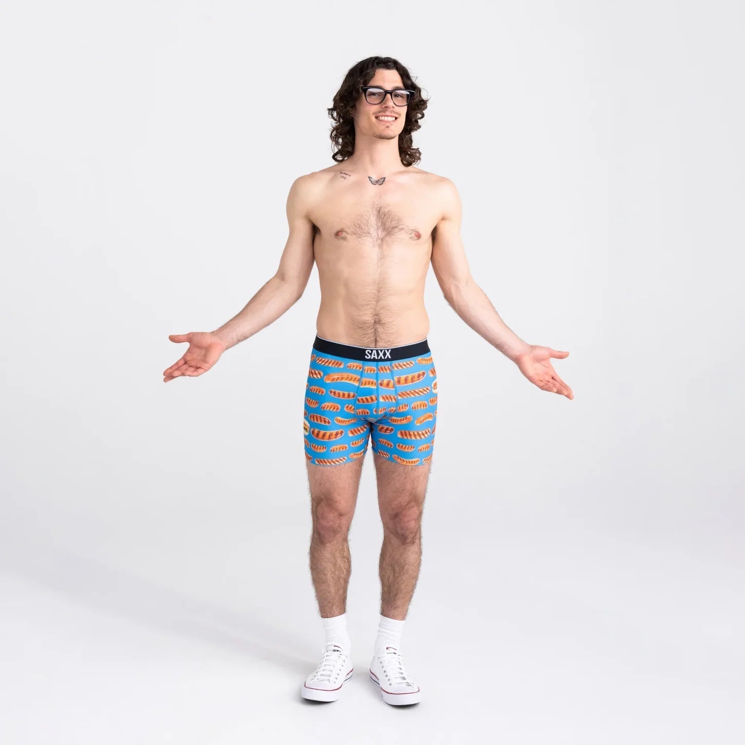 VOLT BOXER BRIEFS | ALL AMERICAN WIENERS: BLUE-Underwear-SAXX-Coriander