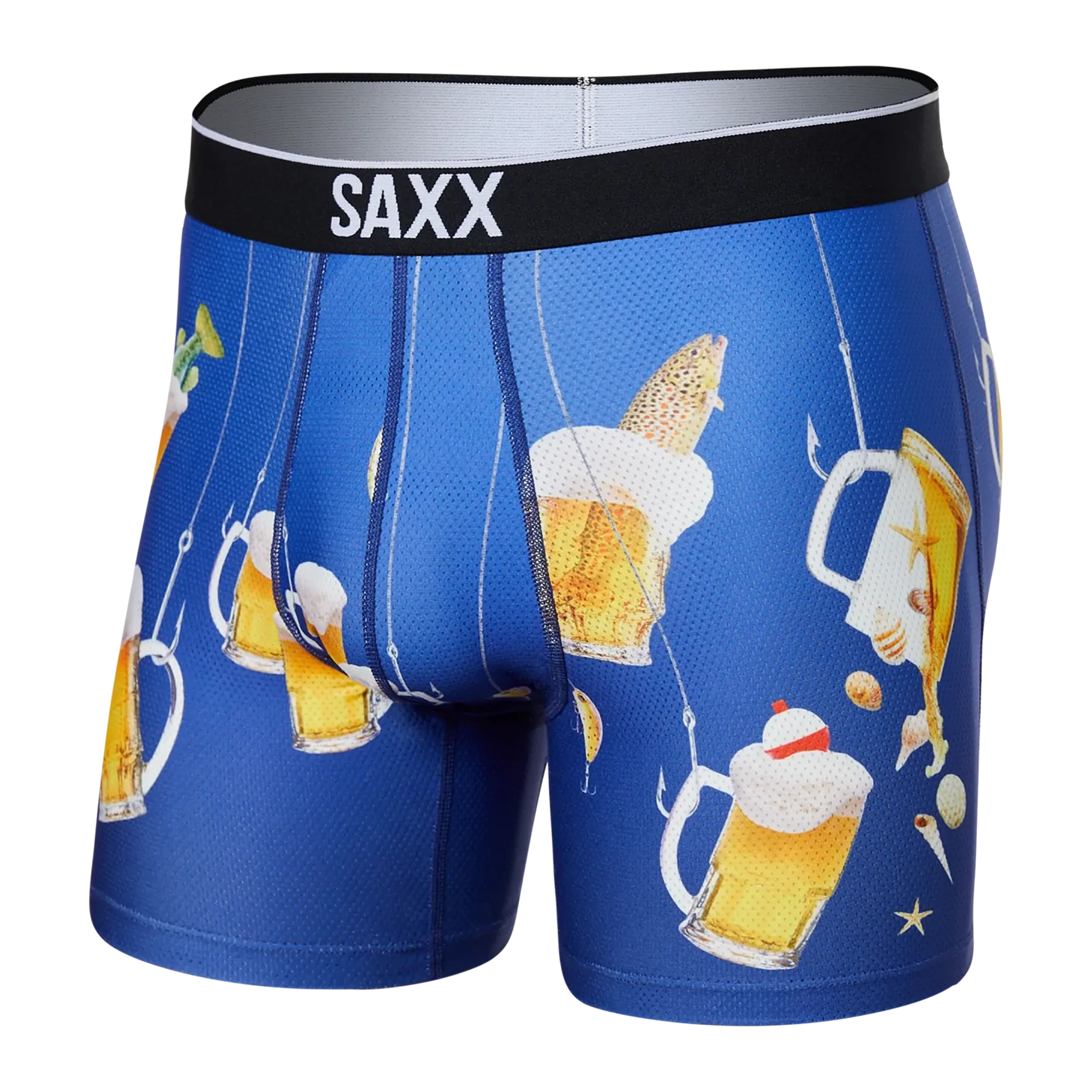VOLT BOXER BRIEFS | FRESH CATCH NAVY-Underwear-SAXX-Coriander