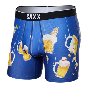 VOLT BOXER BRIEFS | FRESH CATCH NAVY-Underwear-SAXX-Coriander