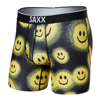 VOLT BOXER BRIEFS | PAINTED SMILE-Underwear-SAXX-SMALL-PAINTED SMILE BK-Coriander