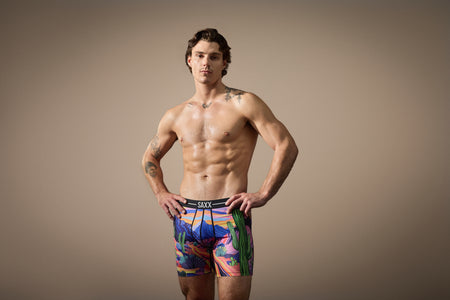 VOLT MESH BOXER BRIEF | PRICKLY PARADISE-MULTI-Intimates-SAXX-Coriander