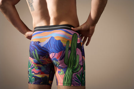 VOLT MESH BOXER BRIEF | PRICKLY PARADISE-MULTI-Intimates-SAXX-Coriander