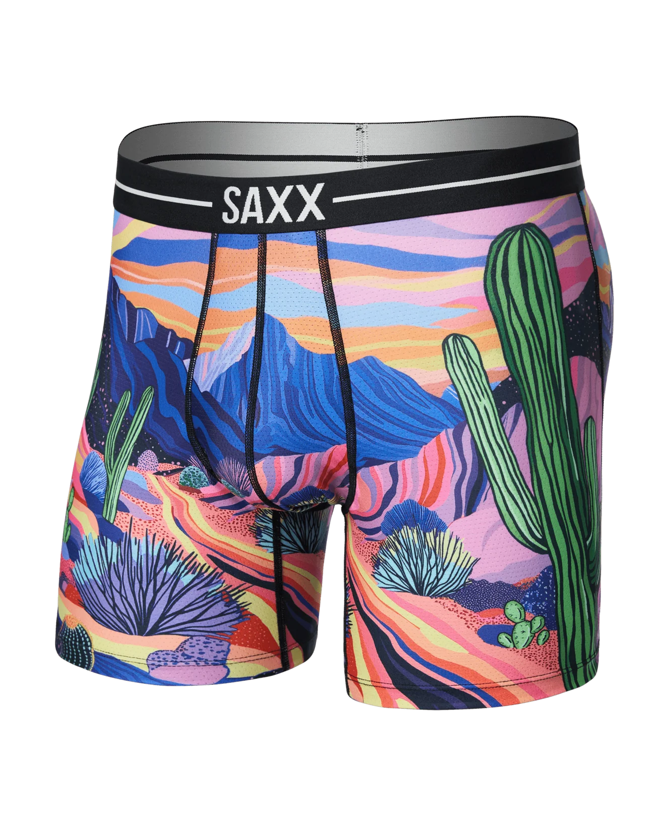 VOLT MESH BOXER BRIEF | PRICKLY PARADISE-MULTI-Intimates-SAXX-Coriander