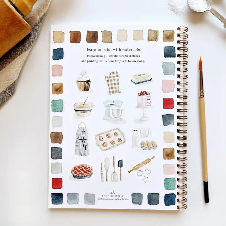 WATERCOLOUR WORKBOOK | BAKING-Fun and Games-EMILY LEX STUDIO-Coriander
