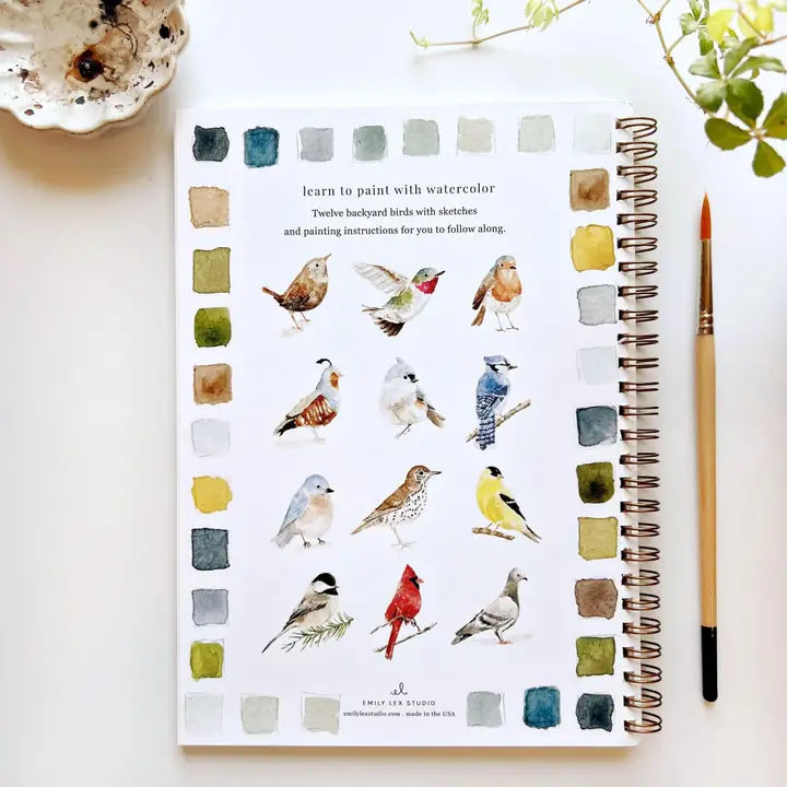 WATERCOLOUR WORKBOOK | BIRDS-Fun and Games-EMILY LEX STUDIO-Coriander