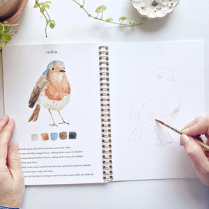 WATERCOLOUR WORKBOOK | BIRDS-Fun and Games-EMILY LEX STUDIO-Coriander