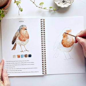 WATERCOLOUR WORKBOOK | BIRDS-Fun and Games-EMILY LEX STUDIO-Coriander