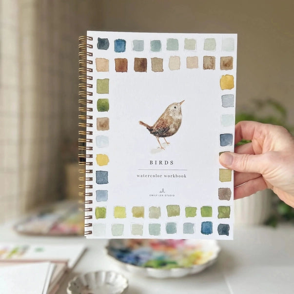 WATERCOLOUR WORKBOOK | BIRDS-Fun and Games-EMILY LEX STUDIO-Coriander