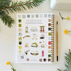 WATERCOLOUR WORKBOOK | CAMPING-Fun and Games-EMILY LEX STUDIO-Coriander