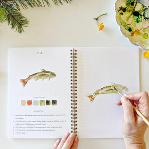 WATERCOLOUR WORKBOOK | CAMPING-Fun and Games-EMILY LEX STUDIO-Coriander