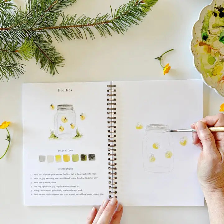 WATERCOLOUR WORKBOOK | CAMPING-Fun and Games-EMILY LEX STUDIO-Coriander