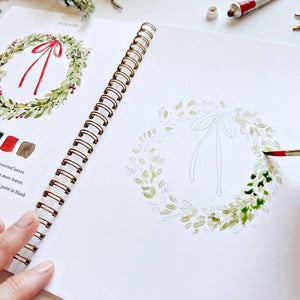 WATERCOLOUR WORKBOOK | CHRISTMAS-Books & Stationery-EMILY LEX STUDIO-Coriander