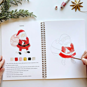 WATERCOLOUR WORKBOOK | CHRISTMAS-Books & Stationery-EMILY LEX STUDIO-Coriander