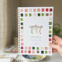 WATERCOLOUR WORKBOOK | CHRISTMAS-Books & Stationery-EMILY LEX STUDIO-Coriander