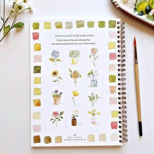WATERCOLOUR WORKBOOK | FLOWERS-Fun and Games-EMILY LEX STUDIO-Coriander
