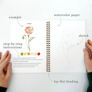 WATERCOLOUR WORKBOOK | FLOWERS-Fun and Games-EMILY LEX STUDIO-Coriander