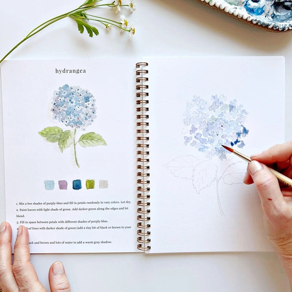 WATERCOLOUR WORKBOOK | FLOWERS-Fun and Games-EMILY LEX STUDIO-Coriander