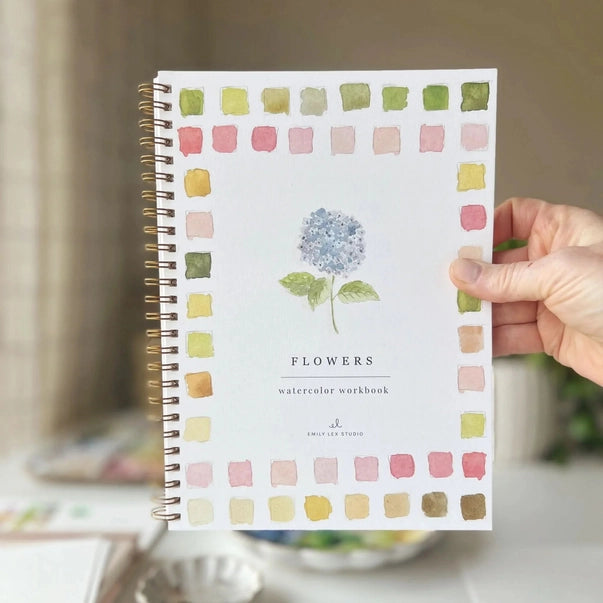 WATERCOLOUR WORKBOOK | FLOWERS-Fun and Games-EMILY LEX STUDIO-Coriander