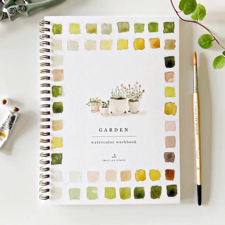 WATERCOLOUR WORKBOOK | GARDEN-Fun and Games-EMILY LEX STUDIO-Coriander