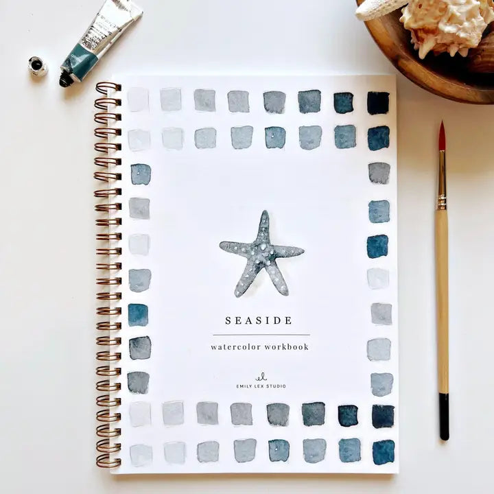 WATERCOLOUR WORKBOOK | SEASIDE-Fun and Games-EMILY LEX STUDIO-Coriander