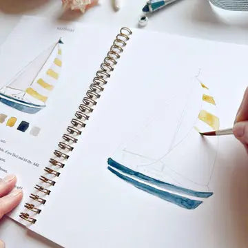 WATERCOLOUR WORKBOOK | SEASIDE-Fun and Games-EMILY LEX STUDIO-Coriander
