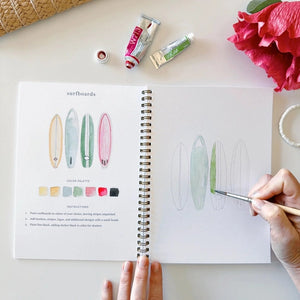 WW-TROPICAL TROPICAL WATERCOLOUR WORKBOOK-Uncategorised-EMILY LEX STUDIO-Coriander
