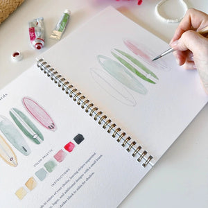 WW-TROPICAL TROPICAL WATERCOLOUR WORKBOOK-Uncategorised-EMILY LEX STUDIO-Coriander