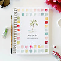 WW-TROPICAL TROPICAL WATERCOLOUR WORKBOOK-Uncategorised-EMILY LEX STUDIO-Coriander