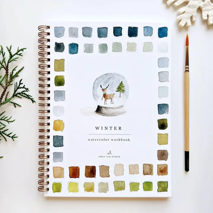 WW-WINTER WINTER WATERCOLOUR WORKBOOK-Uncategorised-EMILY LEX STUDIO-Coriander