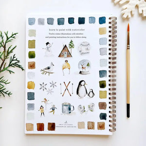 WW-WINTER WINTER WATERCOLOUR WORKBOOK-Uncategorised-EMILY LEX STUDIO-Coriander