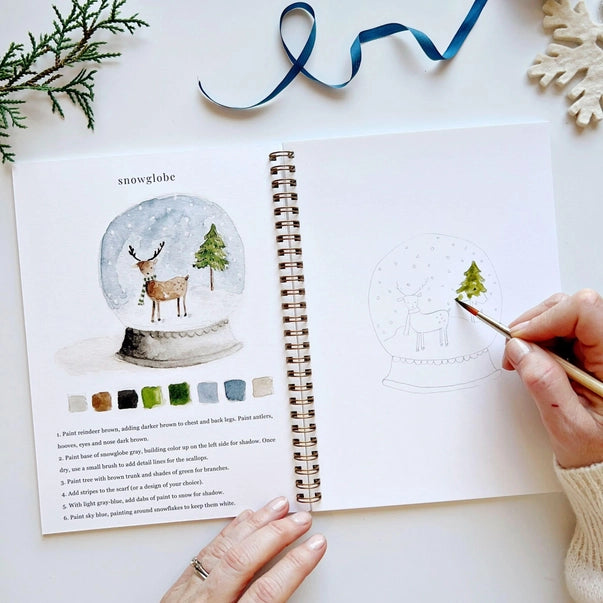 WW-WINTER WINTER WATERCOLOUR WORKBOOK-Uncategorised-EMILY LEX STUDIO-Coriander