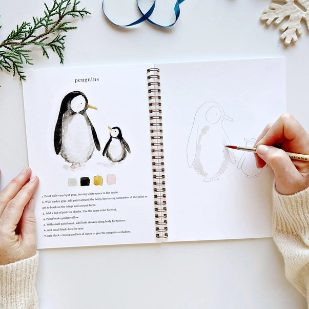 WW-WINTER WINTER WATERCOLOUR WORKBOOK-Uncategorised-EMILY LEX STUDIO-Coriander