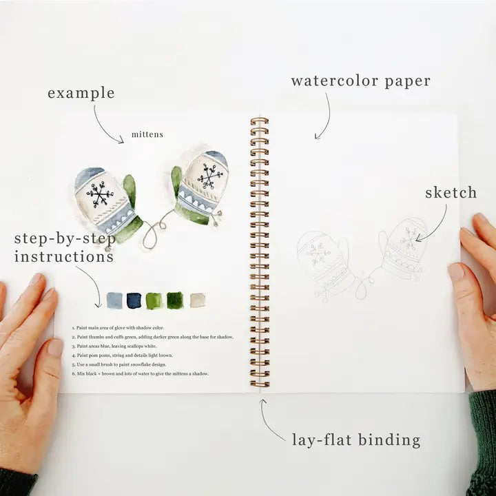 WW-WINTER WINTER WATERCOLOUR WORKBOOK-Uncategorised-EMILY LEX STUDIO-Coriander