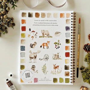 WATERCOLOUR WORKBOOK | WOODLAND-Fun and Games-EMILY LEX STUDIO-Coriander