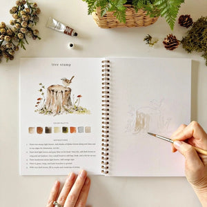 WATERCOLOUR WORKBOOK | WOODLAND-Fun and Games-EMILY LEX STUDIO-Coriander