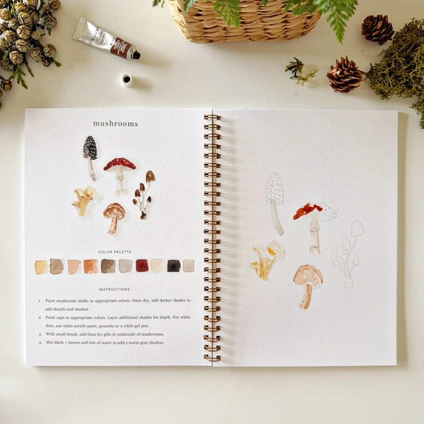 WATERCOLOUR WORKBOOK | WOODLAND-Fun and Games-EMILY LEX STUDIO-Coriander