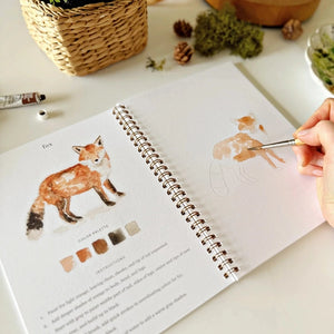 WATERCOLOUR WORKBOOK | WOODLAND-Fun and Games-EMILY LEX STUDIO-Coriander