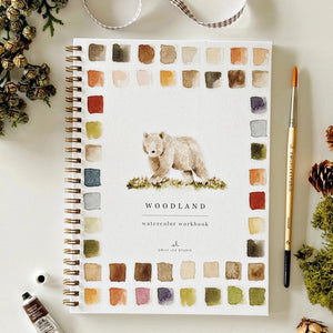 WATERCOLOUR WORKBOOK | WOODLAND-Fun and Games-EMILY LEX STUDIO-Coriander